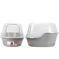 thumbnail image 1 of Jumbo Hooded Cat Litter Box, Extra Large Gray, 1 of 3