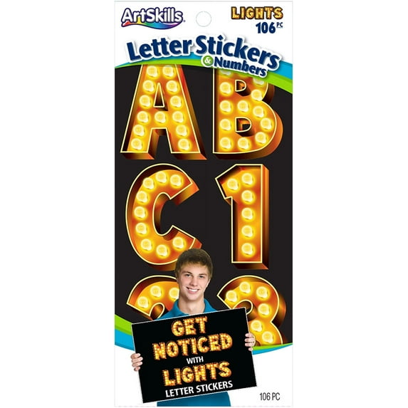 Jumbo Illusion Stickers 106/pkg-lights