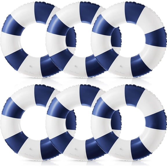 Jumbo Inflatable Pool Float 47 Inch Floaties Tubes Classic Striped Pool Rings for Teens Adult Inflatable Inner Tube for Swimming