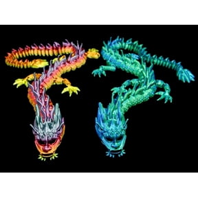 Jumbo Articulating Dragon Fidget – 3D Printed Stress Relief Companion for All Ages