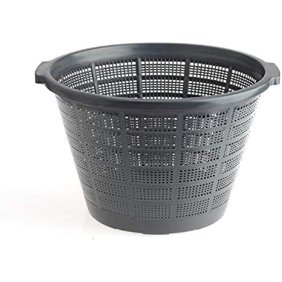 Jumbo Lily Pond Basket with Handles 15 Inch Diameter, Water Garden Pond Aquatic Plastic Mesh Slotted Plant or Lotus Flower Planter Pots for Aquaponics, Hydroponics$$Garden & Patio