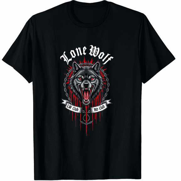 Jumbo Lone Wolf Biker T-Shirt for Men Women