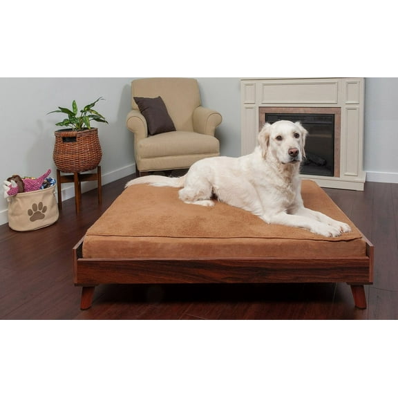 Jumbo Modern Pet Bed Frame - Walnut Veneer