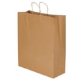 thumbnail image 1 of Jumbo Natural Kraft Paper Shopping Bags - 16”L x 6”D x 19”H - Case of 200, 1 of 7