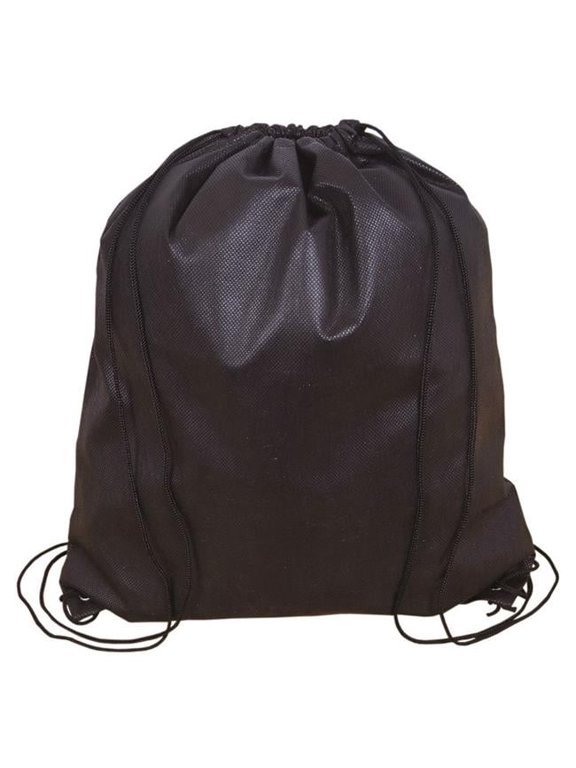 Jumbo Non Woven Drawstring Backpack - Black