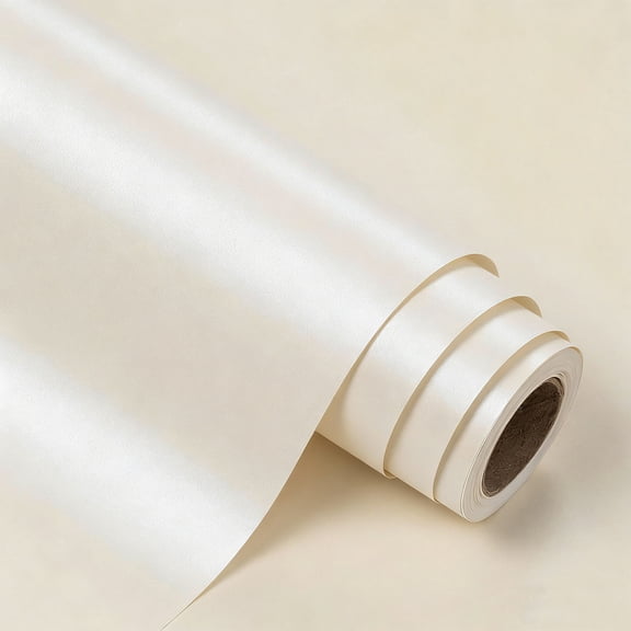 Jumbo Off White Wrapping Paper - Pearly-Lustre Solid Color Cream Wrapping Paper