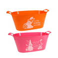 thumbnail image 1 of Jumbo Oval Easter Basket with Handles  Adorable Easter Print | Perfect for Egg Hunts & Gifts Set of 2, 1 of 8