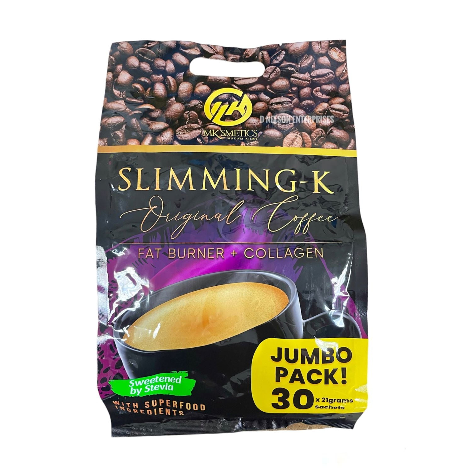 Jumbo Pack Slimming-K Coffee + Collagen by Madam Kilay 30 Sachets Jumbo Pack Slimming-K Coffee + Collagen by Madam Kilay 30 Sachets