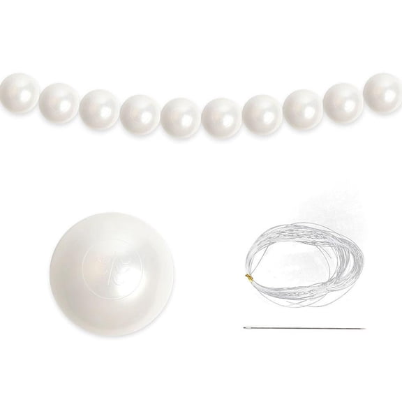 Jumbo Pearl Bead Garland String for Weddings, Bridal Shower & Party Backdrops - Faux Pearl Hanging Decor for Banquet & Outdoor Events