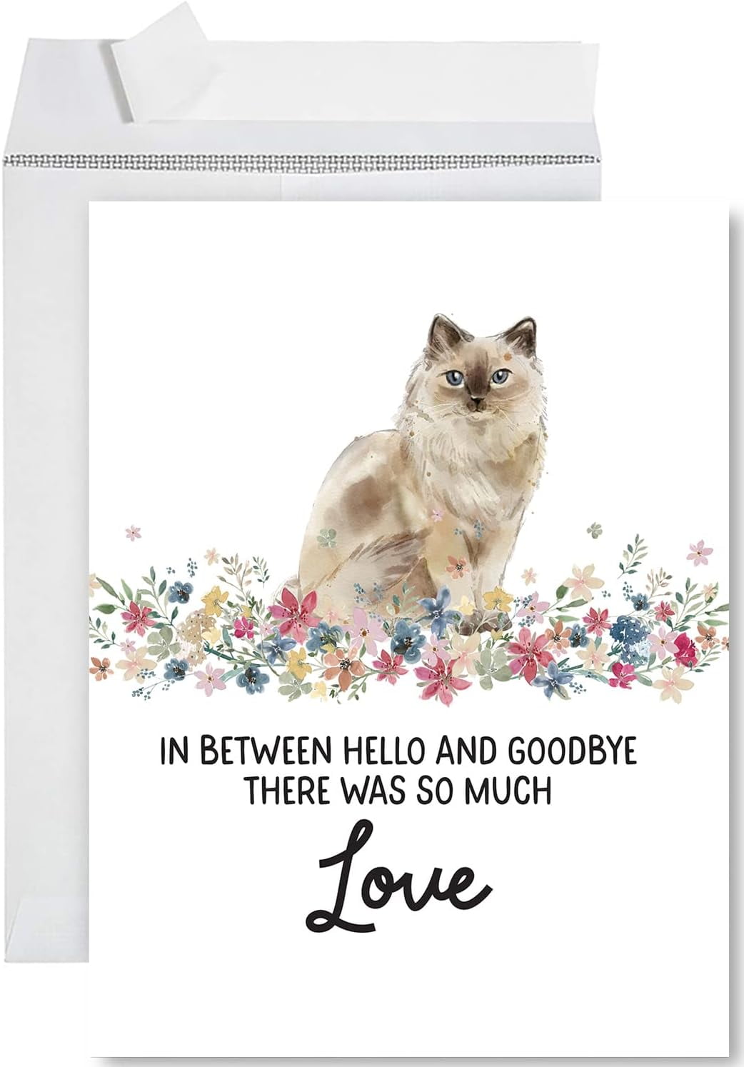 Jumbo Pet Sympathy Card with Envelope, Sorry For Your Loss Card ...