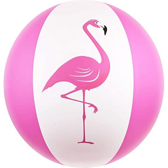 CocoNut Outdoor 27" Jumbo Pink Flamingo Beach Ball - Large 27 Inch Inflatable Beach Ball - Great for Summer Parties & Swim Events
