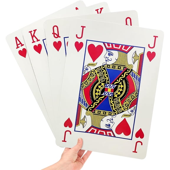 Jumbo Playing Cards, 8 x 11 Inches Giant Playing Cards for Family Game Night, Extra Large Party Decoration