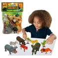 thumbnail image 1 of Jumbo Playset – Wild Safari Animals by Deluxebase | 10-Piece Safari Figurine Toy Set, 1 of 7