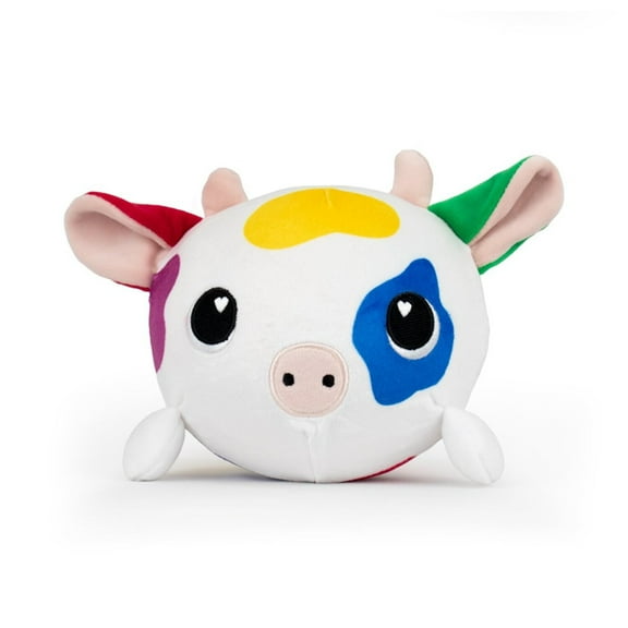 Jumbo Plushy Skwishy Clara the Colorful Cow Slow Rise Foam Plush Toy