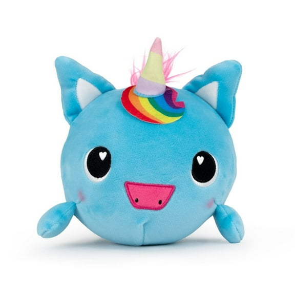 Jumbo Plushy Skwishy Sparkle the Blue Unicorn Slow Rise Foam Plush Toy
