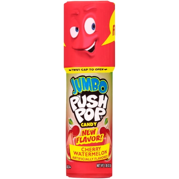 Jumbo Push Pop Lollipop Candy, Individual Count (Flavor May Vary), 1.06oz