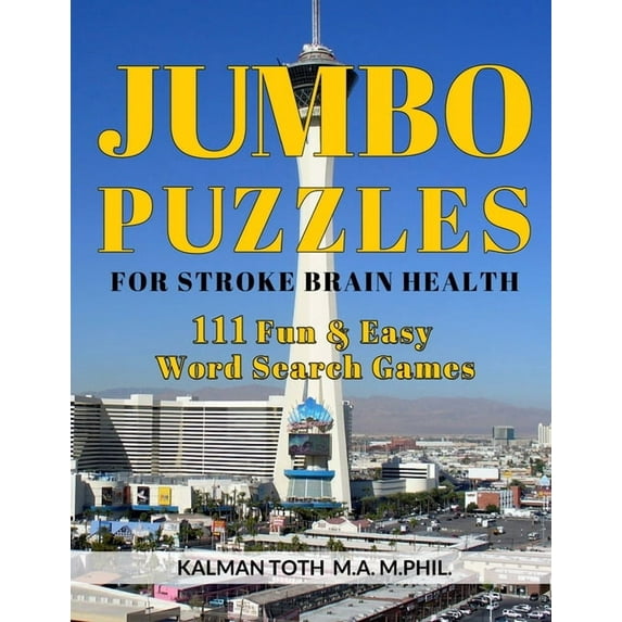 Jumbo Puzzles for Stroke Brain Health: 111 Fun & Easy Word Search Games, (Paperback)