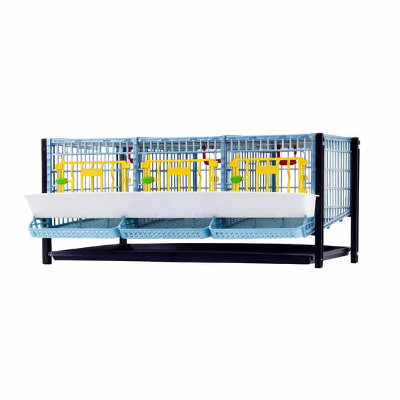 Hatching Time Jumbo Quail Cage Layer Addition, Stackable Coop Extension, ABS Plastic, Cimuka