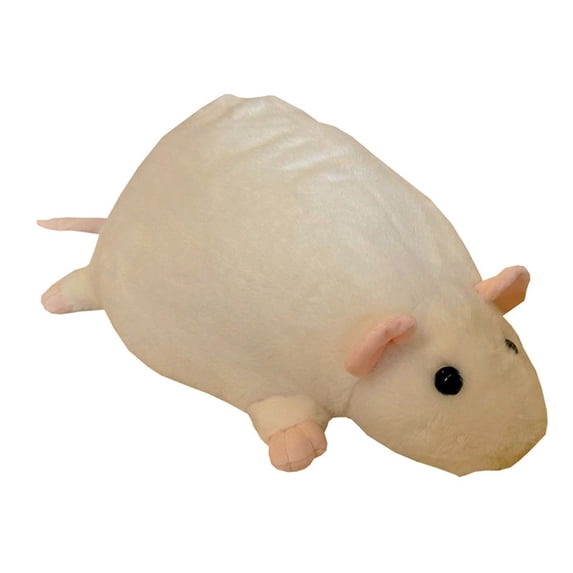 Jumbo Rat Plush Pillow - 13.8 Inch Soft Stuffed Animal with Ultra-Soft Plush Fabric, Cute Cartoon Design for Bed, Sofa, and Room Decor