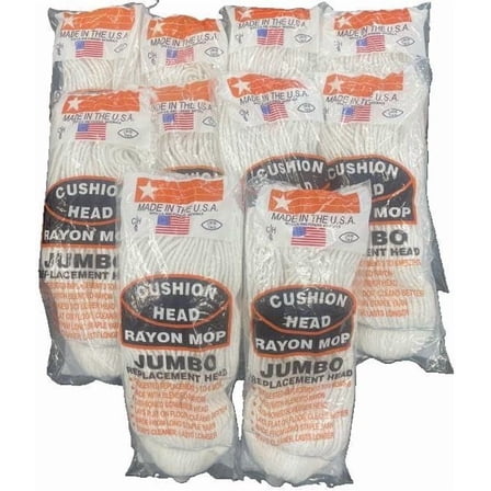 Jumbo Rayon Replacement Mop Head 10-Pack