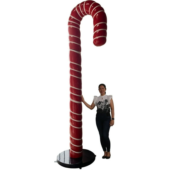 Jumbo Red Cushion Candy Cane Statue