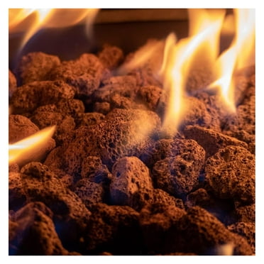 Jumbo Red Lava Rock | Hand-Sorted | Grilling-Grade and High-Heat | Safe for Grills, Firepits, Firetables, and More (15lb)