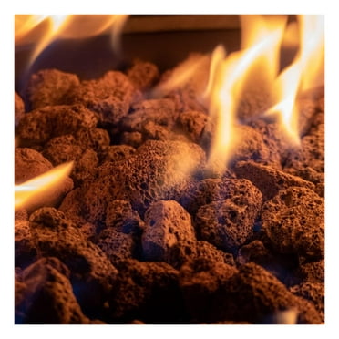 Jumbo Red Lava Rock | Hand-Sorted | Grilling-Grade and High-Heat | Safe for Grills, Firepits, Firetables, and More (15lb)