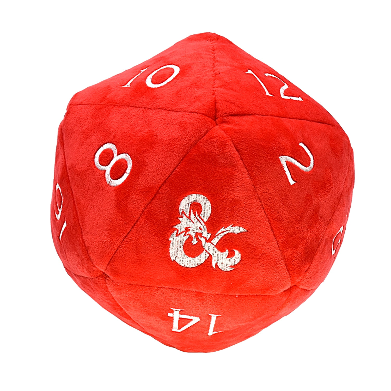 Jumbo Red and White D20 Novelty Dice Plush for Dungeons  Dragons