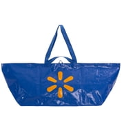 Walmart Jumbo Reusable Shopping Bag, Heavy-Duty Grocery Bag, Blue
