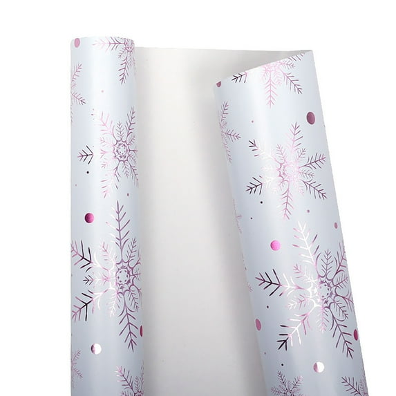 Taicans Jumbo Reversible Christmas Wrapping Paper 17Inch x 10ft,Foil Gift Wrap Jumbo Roll Red & Green Christmas Decor,Candy Canes,Holly and Bow Wrapping Paper,Reindeer and Snowflake Wrapping Paper