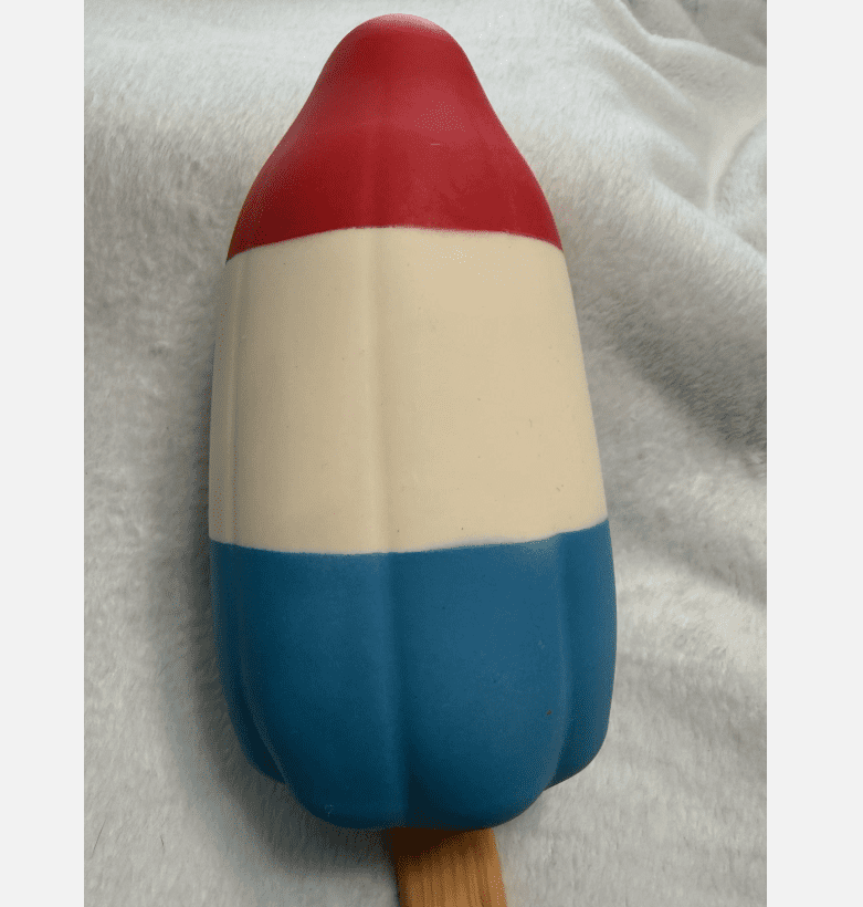 Patriotic Red White Blue Ice Pop Squishy Tool, Viral Keycaft Jumbo Squishy Summer Desk Fidget Equipment (1 Pc)
