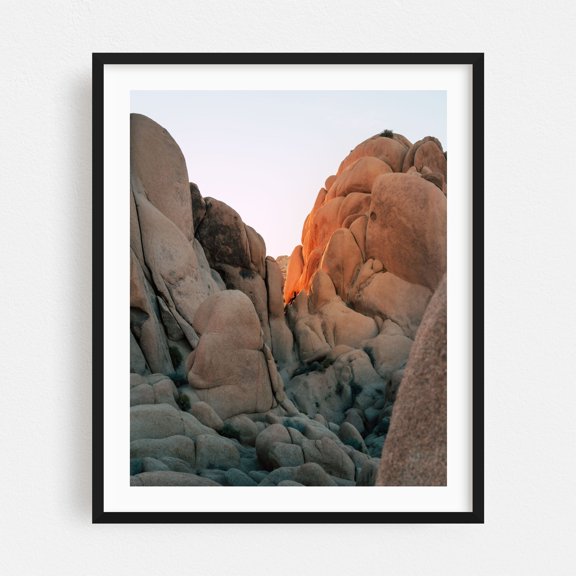 Jumbo Rocks - California Photography Black Framed Wall Art Print 30 x 40 inches