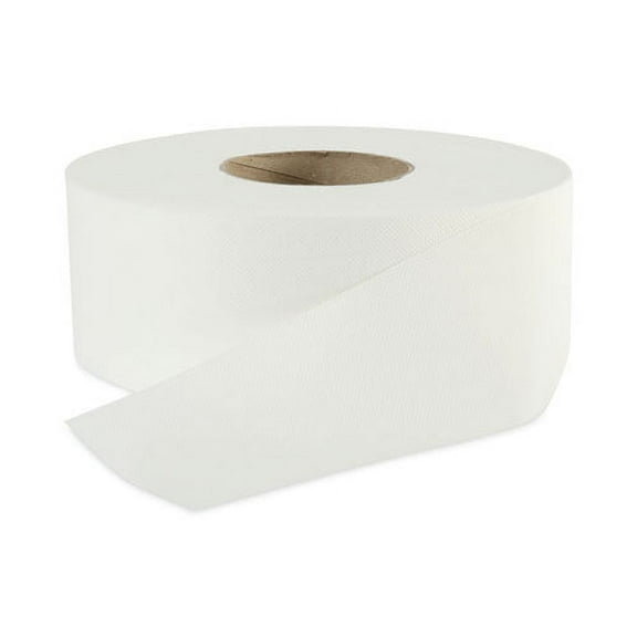 Jumbo Roll Bathroom Tissue, Septic Safe, 2-Ply, White, 3.2" X 525 Ft, 12 Rolls/carton | Bundle of 2 Cartons