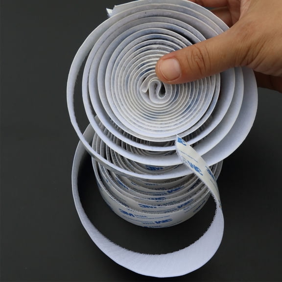 Jumbo Roll White Self Adhesive Hook and Loop  10FT x 1.5 Inch Strong Removable for Holiday Decor & Crafts