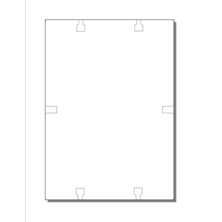 Jumbo Rotary File Cards w Cntr Tab (4"x 6"), 2-UP on 6"x 8-3/8" Wh Cvr- 250 Shts