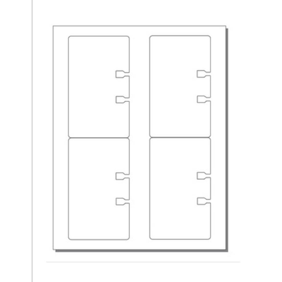 Jumbo Rotary File Cards w No Tab (3"x 5"), 4-UP on 8.5"x 11" Wh Cover - 250 Shts