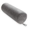 thumbnail image 1 of Jumbo Round Massage Table Bolster Pillow Pad, Supportive Cushions with Zippered Outer Case, Round Bolster with Handle for Dorm, Home - 26 x 9 Inch - Gray Velour, 1 of 5