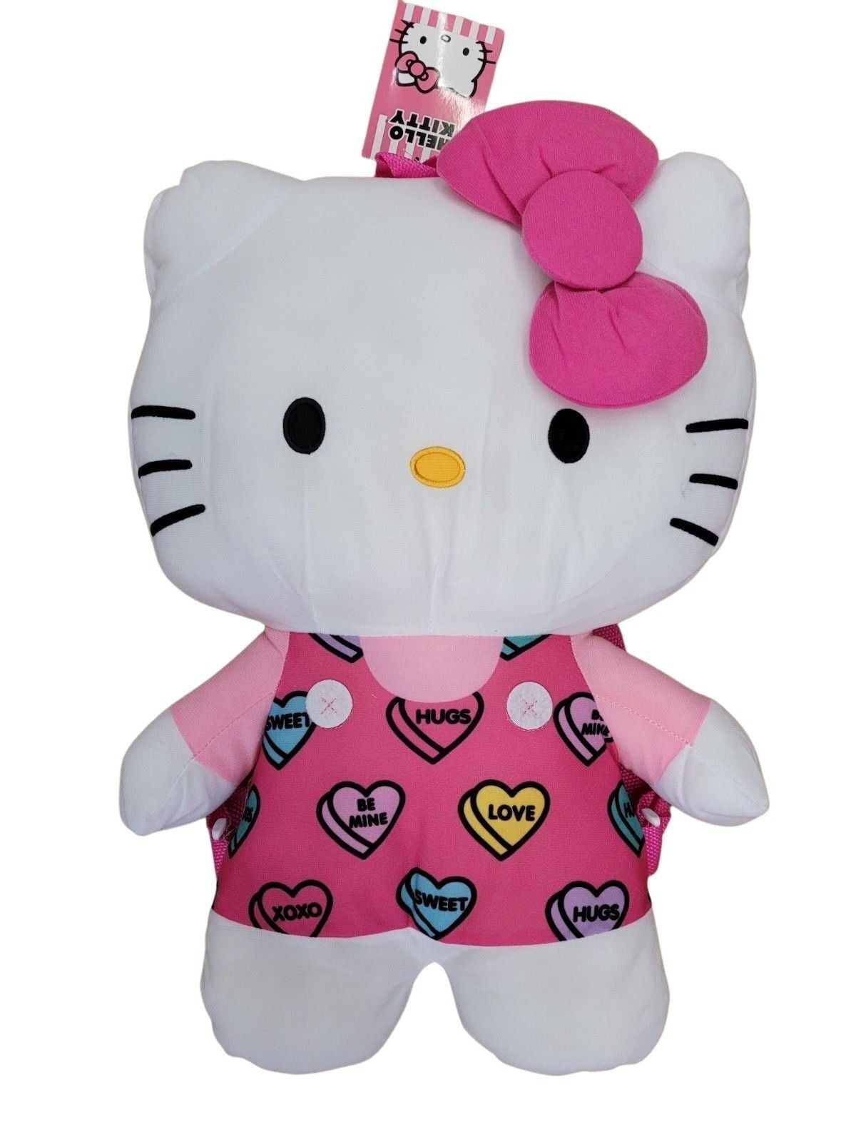 Goth Hello Kitty Plush Backpack Dolls Kill Hello Kitty Skeleton Plush  Backpack Black
