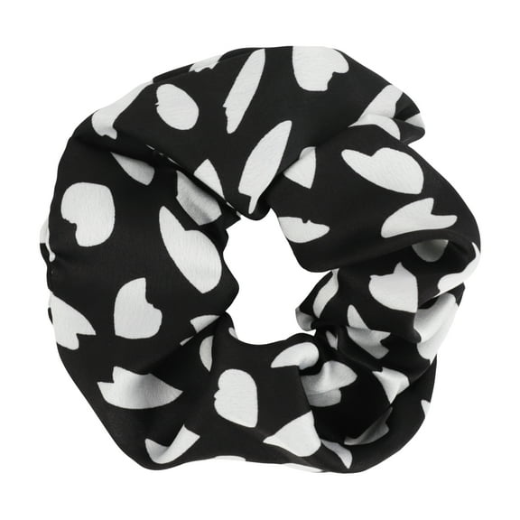 Jumbo Satin Hair Scrunchie, Patterned Elastic Hair Tie