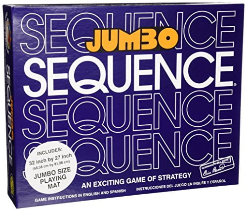 Jax Jumbo Sequence Game - Box Edition With Cushioned Mat, Cards And Chips