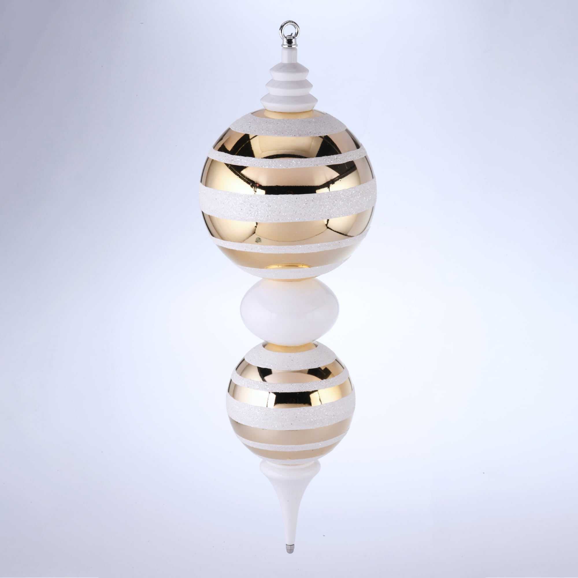 Jumbo Shatterproof Finial Christmas Ornament, Gold/Silver, 24", by