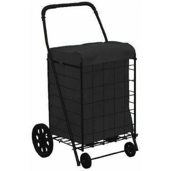 Jumbo Shopping Cart Liner securely to Your Shopping cart Using Loop Fasteners. (This Listing is only for The Liner Insert Cover, Shopping cart not Included).