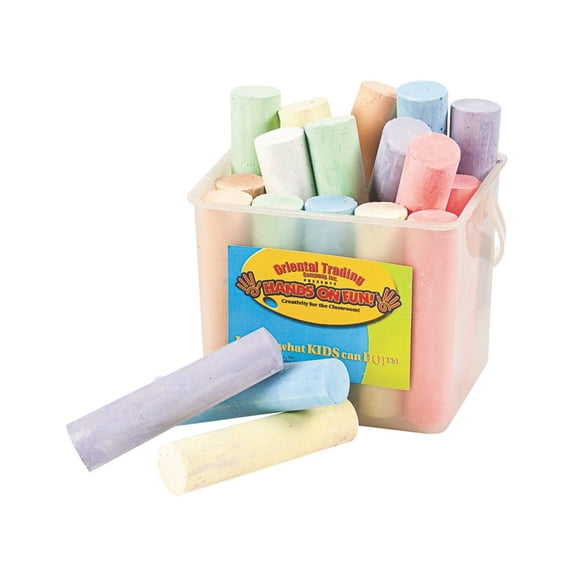 Jumbo Sidewalk Chalk - Basic Supplies - 20 Pieces