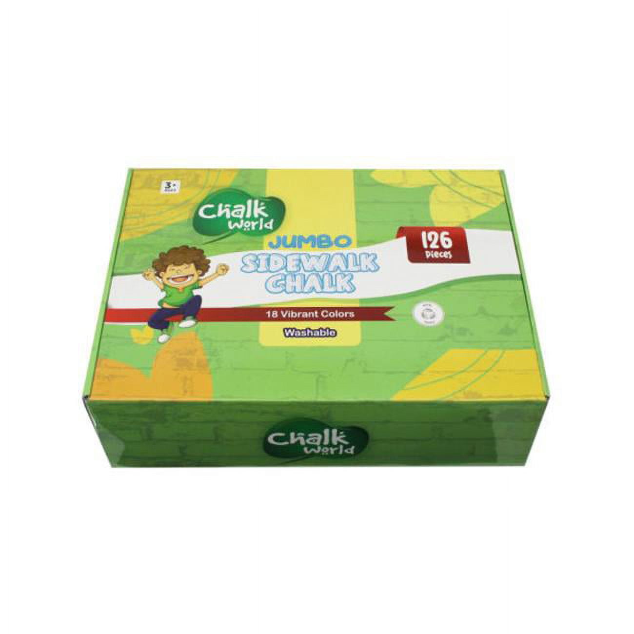 Jumbo Sidewalk Chalk Mega Pack - 126 Piece - Pack of 8 - Walmart.com