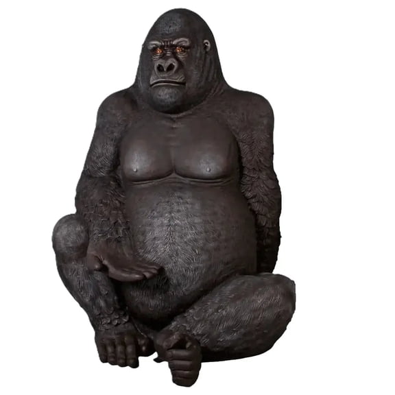 Jumbo Silver Back Gorilla Over Size Statue