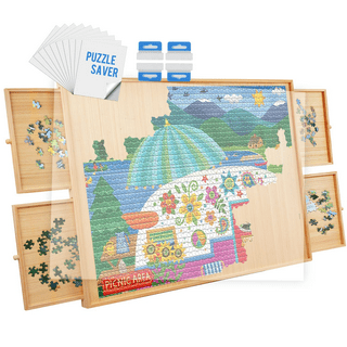 Bits and Pieces - Original Standard Wooden Jigsaw Puzzle Plateau-The Complete Puzzle Storage System
