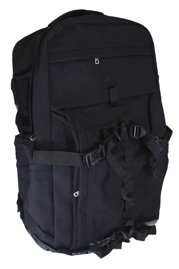 Jumbo Size Outdoor Heavy Duty Black Canvas Backpack (: AB701-JUMBO)