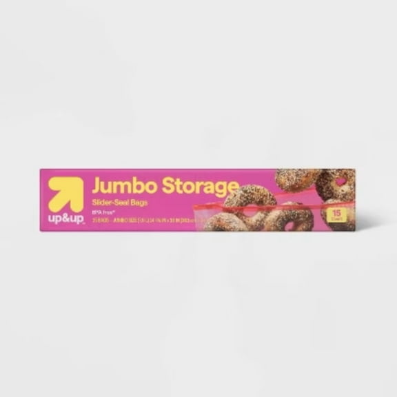 Jumbo Slider Storage Bag - 15ct -