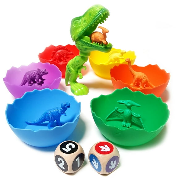 Kids Korner Jumbo Sorting and Counting Dinosaurs Matching Game for 3-8 Years