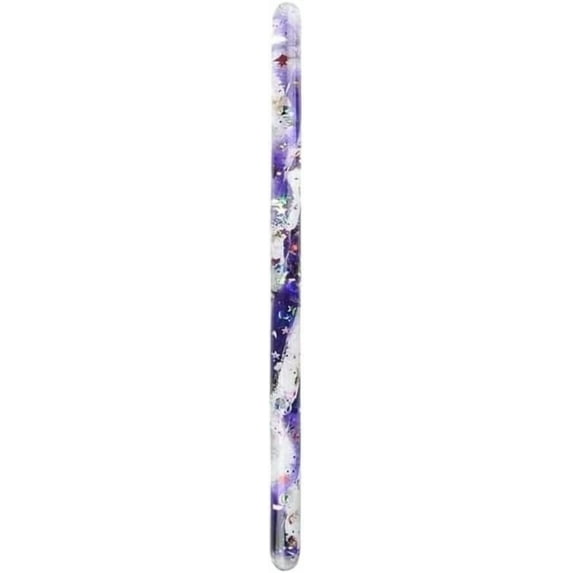 Jumbo Spiral Glitter Wand Hand Fidget Visual Stimulation Stress Relief Therapy Wonder Glitter Tubes for Kids (ONE Purple/White)